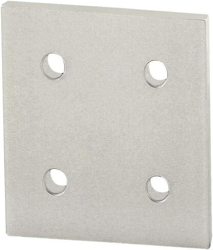 8020, 45-4367, 45 Series, Aluminum 4 Hole Flat Square Plate Bracket Straight Mounting Connector Bracket for 80/20 T Slot Extruded Aluminum Extrusion (Clear Anodize, 1) in Kuwait
