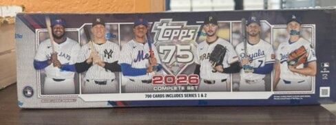 2026 Topps MLB Baseball 75th Anniversary Complete Set FACTORY SEALED Rookies Jacob Misiorowski, Jac Caglianone, Roman Anthony + in Kuwait