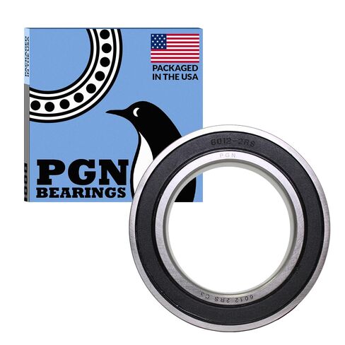 PGN (10 Pack) 6012-2RS Bearing - Lubricated Chrome Steel Sealed Ball Bearing - 60x95x18mm Bearings with Rubber Seal & High RPM Support in Kuwait