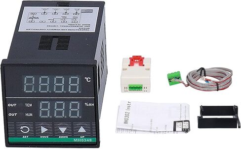 جهاز التحكم بدرجة الحرارة والرطوبة MH0348، شاشة ذكية رقمية دقيقة AC85250V لغرفة التوزيع في صندوق الكمبيوتر in Kuwait