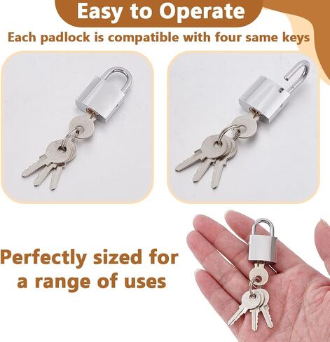 AHANDMAKER 15Pcs Solid Steel Keyed Different Padlocks, 0.83 Inch Heavy Duty Steel Locks with 60Pcs Keys Waterproof Individually Keyed Padlock for Outdoor Indoor Gates Lockers Luggage Toolboxes in Kuwait