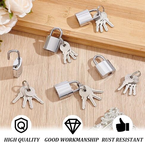 AHANDMAKER 15Pcs Solid Steel Keyed Different Padlocks, 0.83 Inch Heavy Duty Steel Locks with 60Pcs Keys Waterproof Individually Keyed Padlock for Outdoor Indoor Gates Lockers Luggage Toolboxes in Kuwait