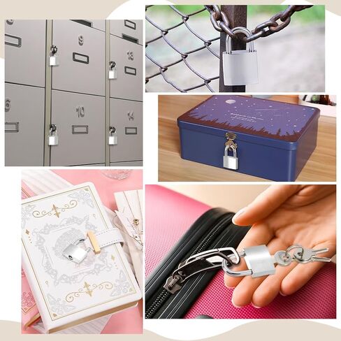AHANDMAKER 15Pcs Solid Steel Keyed Different Padlocks, 0.83 Inch Heavy Duty Steel Locks with 60Pcs Keys Waterproof Individually Keyed Padlock for Outdoor Indoor Gates Lockers Luggage Toolboxes in Kuwait