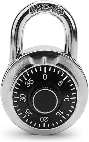 Combination Padlock for Locker – Fixed Dial Lock with Unique Combinations, Black Turntable, for Gym, School, Toolbox & More – Pack of 1 in Kuwait