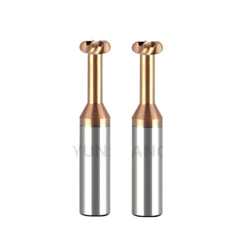 T-Slot Milling Cutters Radius Corner T Type End Mill R0.5/0.75/1/2/3 for Aluminum Groove Machining - Carbide Tool D3-D20, 1PCS(D12xR0.5x1Hx60L) in Kuwait