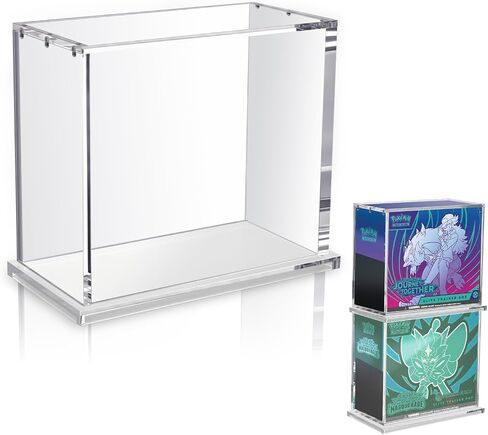 Acrylic Display Case for Elite Trainer Box (ETB) – Stackable Closure Storage Box for Pokemon TCG, Trading Cards, Booster Box – Clear Protector with Locking Lid for Collectible Display & Organizing in Kuwait