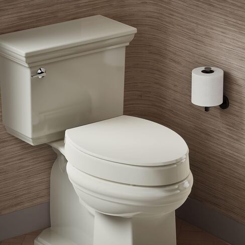 KOHLER 25875-47 Hyten® Elevated Quiet-Close™ elongated toilet seat, Almond in Kuwait