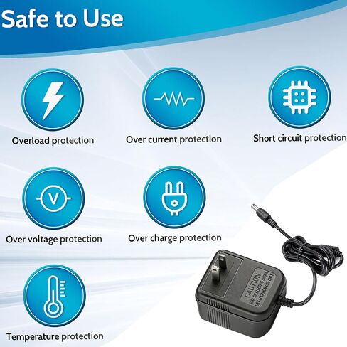 استبدال محول طاقة البيانو الإلكتروني DC10V | لياماها PA-3 PA-3B PA-3C PA-3BU، سلك طاقة طويل للغاية 9.8 قدم/3 متر in Kuwait