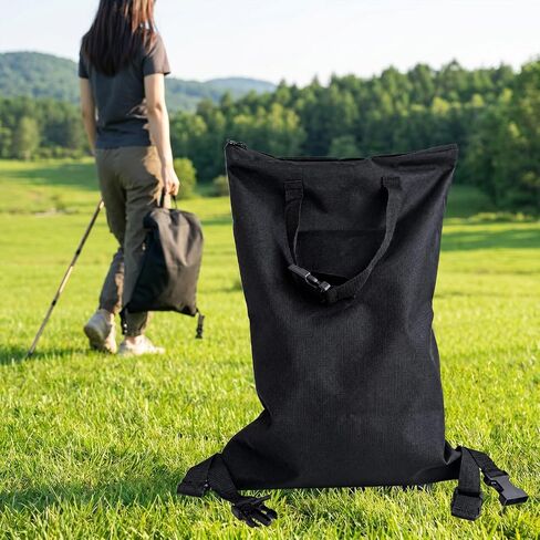 Golf Push Cart Accessories - Golf Storage Bag and Organizer, Oxford Cloth with 3 Adjustable Buckles, Zipper Closure, Inner Waterproof Coating & Inner Mesh Pocket for Universal Golf Push Carts(Black) in Kuwait