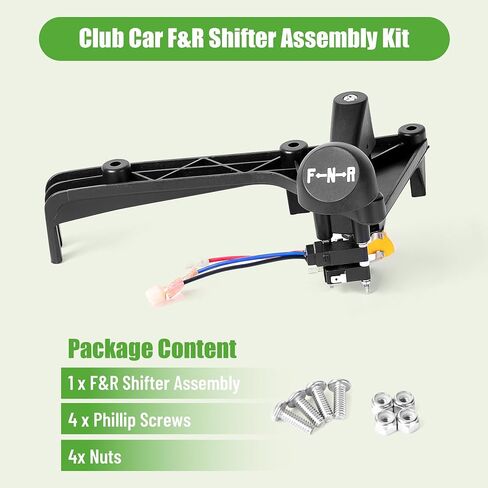 10L0L Golf Cart Forward & Reverse Shifter Assembly Kit for Club Car DS 1992-Up Gas, with Handle & Micro Switch, Replaces OEM 1012987 in Kuwait