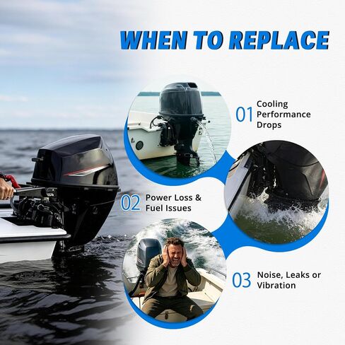 طقم صيانة خارجي بحري 8M0090559 متوافق مع Mercury 40HP 50HP 60HP EFI 4-Stroke 4CYL Outboard، BigFoot & CT Gearcase، استبدال طقم الصيانة لمدة 300 ساعة in Kuwait