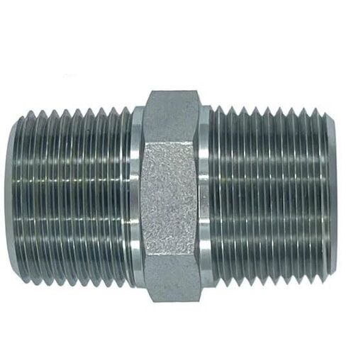 1/2" x 1/2" Male NPT Hex Nipple Plated Steel Hydraulic Adapter New 5404-08-08 in Kuwait