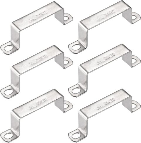 18 x 22mm U Shaped Connector Bracket 304 Stainless Steel for Door Closed Bar Holder Strut Channel - Corrosion Resistant, Sturdy 6pcs in Kuwait