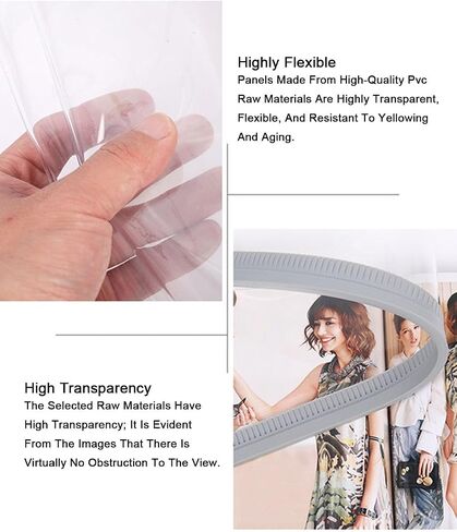 Plastic Strip Door Curtain, Magnetic Self-Closing Plastic Door Curtain PVC Strip, Windproof Cold-Proof Thermal Insulated Partition, Commercial Entry Doors for Store Office Warehouse in Kuwait