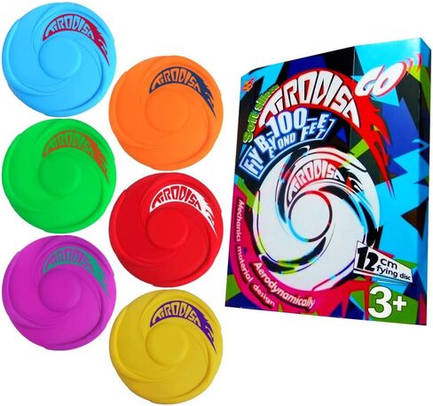 مجموعة أقراص طائر الفريسبي الصغيرة من AMAZING TOYZ Tirodisc GO، قرص جولف من السيليكون الناعم مقاس 12 سم لألعاب الحفلات، الشاطئ، الحديقة، لعبة محمولة بحجم الجيب، سهلة التنظيف وآمنة in Kuwait