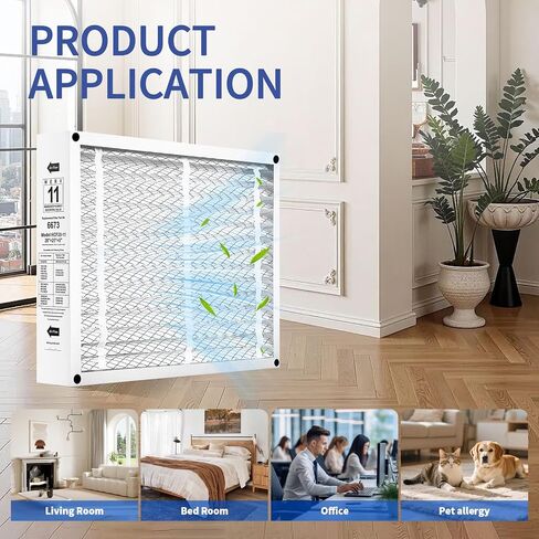 2 حزمة X6673 20x25x5 فلتر هواء بديل للينوكس X6673 HCF20-11، FC100A1037، نظام التدفئة والتهوية وتكييف الهواء للفرن، MERV 11، الحجم الفعلي: 19.75 × 24.75 × 4.38 بوصة in Kuwait