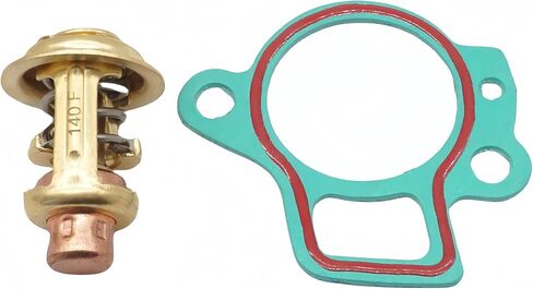 825212001 Outboard Thermostat Repair Kit for Mercury 25-40 HP Boat Motors | 140°F / 60°C, Fits Marine 25 30 40 HP Carb EFI 3 Cyl Engines, Replaces 855676A1, 825212, 825212001, Sierra 18-3642, 18-0835 in Kuwait