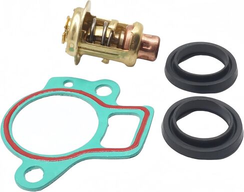 825212001 Outboard Thermostat Repair Kit for Mercury 25-40 HP Boat Motors | 140°F / 60°C, Fits Marine 25 30 40 HP Carb EFI 3 Cyl Engines, Replaces 855676A1, 825212, 825212001, Sierra 18-3642, 18-0835 in Kuwait