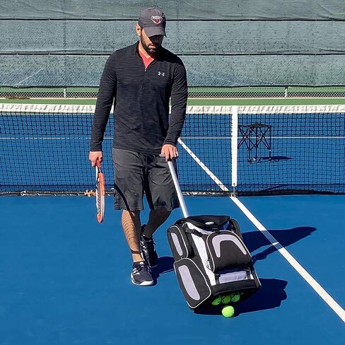 Rover Sports The Packhopper - Tennis Backpack and Ball Hopper in One - Tennis Ball Cart - Tennis Racket Bag and Ball Picker Upper also available for Pickleball in Kuwait