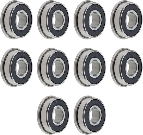 10pcs FR6-2RS Flanged Ball Bearing Double Sealed Chrome Steel Miniature Bearing 3/8"x 7/8"x 9/32" in Kuwait