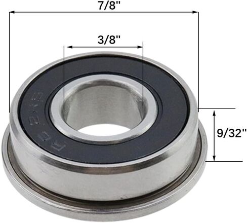 10pcs FR6-2RS Flanged Ball Bearing Double Sealed Chrome Steel Miniature Bearing 3/8"x 7/8"x 9/32" in Kuwait