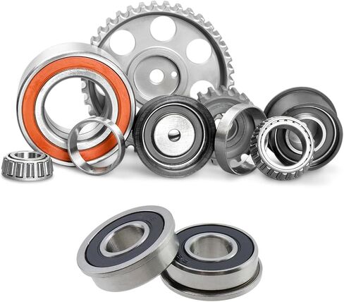 10pcs FR6-2RS Flanged Ball Bearing Double Sealed Chrome Steel Miniature Bearing 3/8"x 7/8"x 9/32" in Kuwait