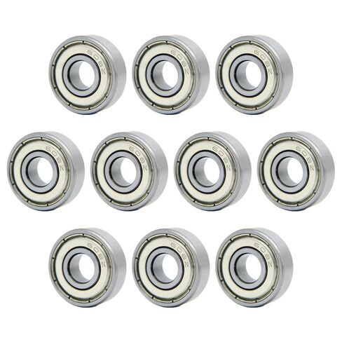 Ball Bearings Iron Cover Shield 608ZZ Z2 Bearing Steel Deep Groove Ball Bearing 8mmx22mmx7mm 10Pcs in Kuwait