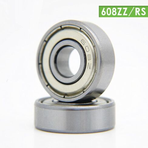 Ball Bearings Iron Cover Shield 608ZZ Z2 Bearing Steel Deep Groove Ball Bearing 8mmx22mmx7mm 10Pcs in Kuwait