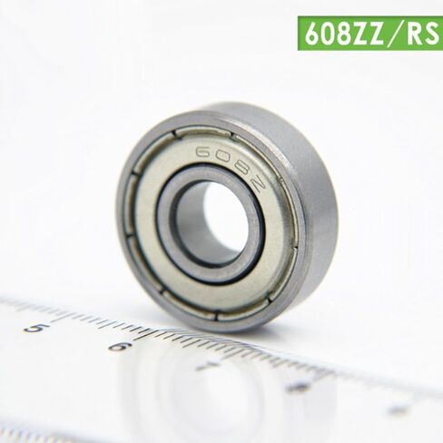 Ball Bearings Iron Cover Shield 608ZZ Z2 Bearing Steel Deep Groove Ball Bearing 8mmx22mmx7mm 10Pcs in Kuwait