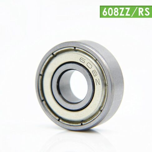 Ball Bearings Iron Cover Shield 608ZZ Z2 Bearing Steel Deep Groove Ball Bearing 8mmx22mmx7mm 10Pcs in Kuwait