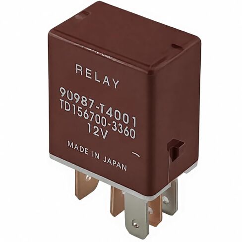 90987-T4001 TD156700-3360 12V 5-Pin Cooling Fan No.2 Relay 1 Pack Fit Toyota Lexus Camry Corolla RAV4 Highlander Yaris Vios، قارن 90987-04004 90084-98032، مرحل إضافي لصندوق الصمامات in Kuwait