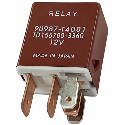 90987-T4001 TD156700-3360 12V 5-Pin Cooling Fan No.2 Relay 1 Pack Fit Toyota Lexus Camry Corolla RAV4 Highlander Yaris Vios، قارن 90987-04004 90084-98032، مرحل إضافي لصندوق الصمامات in Kuwait