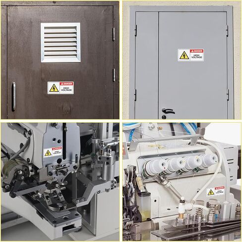 3 PCS High Voltage Warning Stickers, Self Adhesive Electrical Labels, Waterproof UV Resistant Safety Signs for Electrical Equipment in Kuwait
