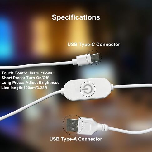 5 قطعة كابل التحكم في السطوع Type-c لـ CMYK LED مجموعة لوحة الإضاءة الخلفية FAZ007 ، USB ثلاثية الأبعاد طباعة ملحق نموذج الصورة لتقوم بها بنفسك صندوق إضاءة in Kuwait