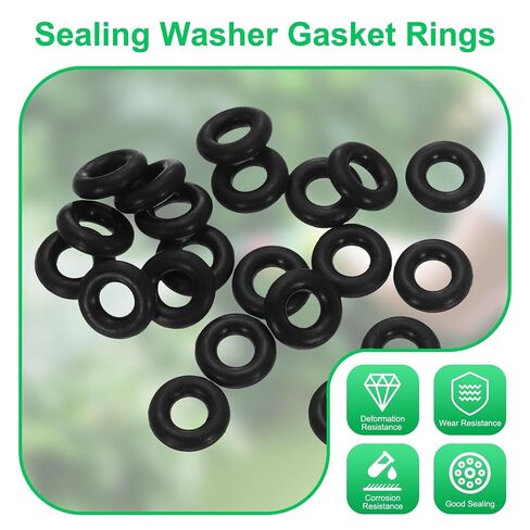 PATIKIL Silicone O-Rings, 50 Pcs 21mm OD 14.8mm ID 3.1mm Thick Sealing Washer Gasket Rings for Car Auto Vehicle Plumbing Repair Air Gas Sealing Connections, Black in Kuwait
