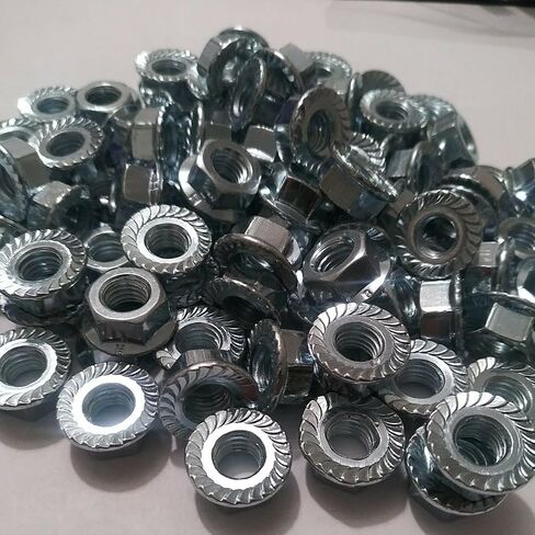 M8-1.25 / 8mm Zinc Hex Serrated Flange Nuts Metric Class 8 (25) in Kuwait