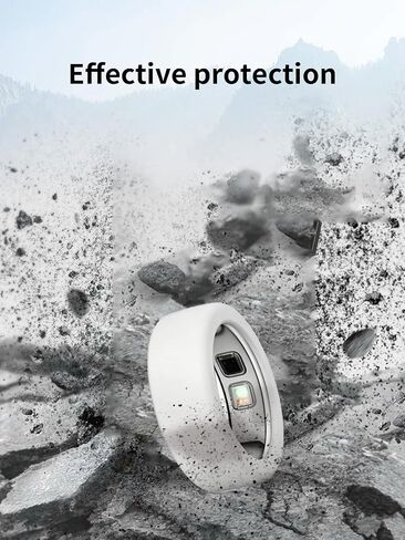 for OURA Ring5 Silicone Ring Protector,BOVUGAC Ultra-Thin Elastic Smart Ring Sleeve,Waterproof Anti-Drop, Compatible with OURA Ring 5,All Round Protection.(Size:10~13)-Black+White in Kuwait