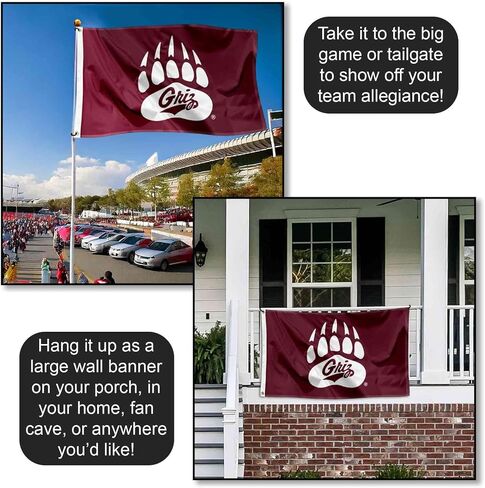 Montana Grizzlies Paw Logo 3x5 Grommet Flag in Kuwait