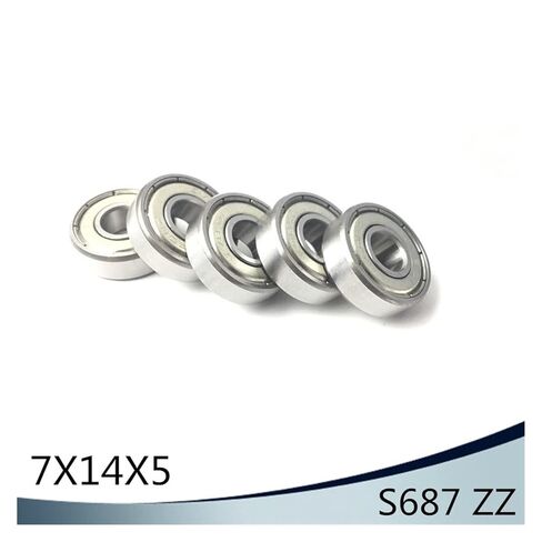 S687ZZ تحمل 7*14*5 مم (10 قطعة) ABEC-1 440C الأسطوانة الفولاذ المقاوم للصدأ S687Z S687 Z ZZ الكرات in Kuwait