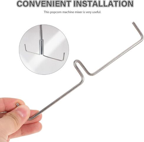 1 Pc Popcorn Machine Replacement Parts Popcorn Stirring Rod Maker Mixer Attachment Stirrer, 6.09 Inch Silver Iron Wire Whisk Stirring Stick for Commercial Popcor·n Maker Machine Parts in Kuwait