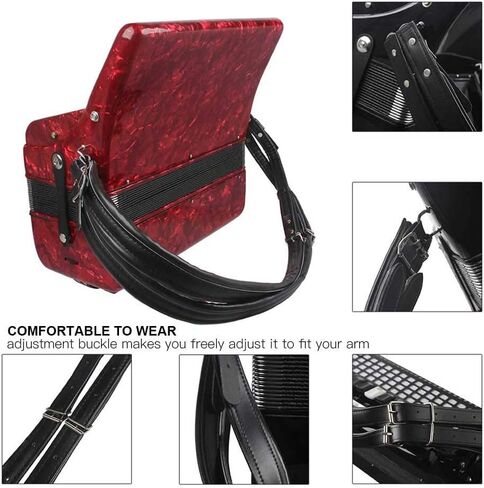 Accordion Shoulder Strap, Adjustable PU Leather Arm Strap for Musicians Comfortable Stage Performance Practice Use in Kuwait