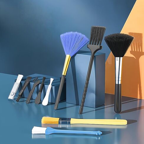Keyboard Cleaning Kit 3-in-1, 10-Piece Handheld Dust Remover with Soft Brushes for Electronics, Office and Home, Colorful in Kuwait