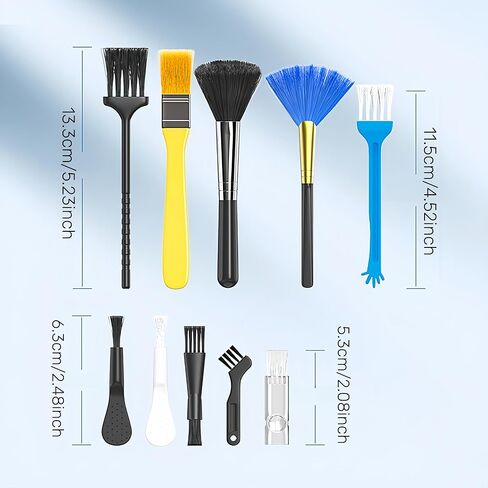 Keyboard Cleaning Kit 3-in-1, 10-Piece Handheld Dust Remover with Soft Brushes for Electronics, Office and Home, Colorful in Kuwait