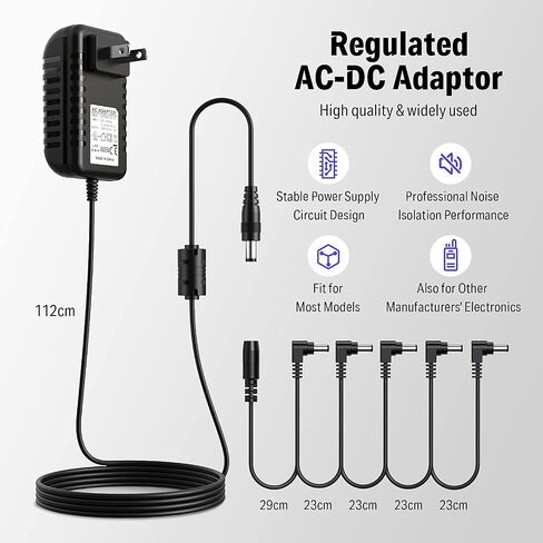 Donner DPA-1 Guitar Pedal Power Supply Adapter and Circle Looper Pedal Drum Machine in Kuwait