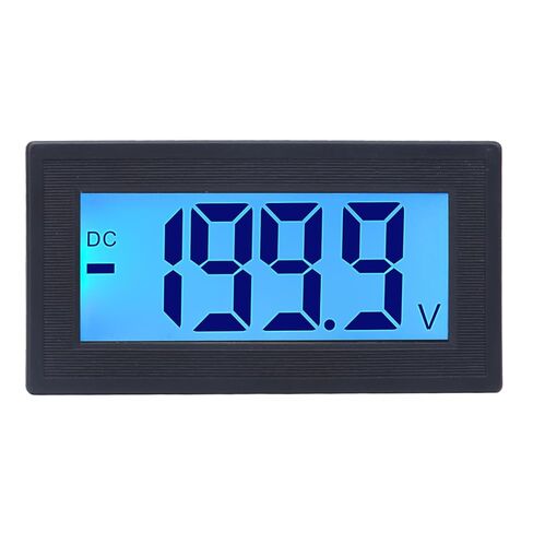 الفولتميتر الرقمي، مقياس الجهد بشاشة LCD احترافية مع إضاءة خلفية زرقاء للكهربائيين وفنيي التدفئة والتهوية وتكييف الهواء، مادة ABS 78 × 42 × 25 مم حجم صغير in Kuwait