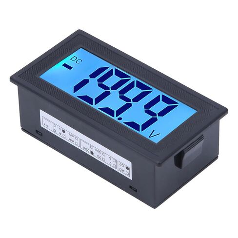 الفولتميتر الرقمي، مقياس الجهد بشاشة LCD احترافية مع إضاءة خلفية زرقاء للكهربائيين وفنيي التدفئة والتهوية وتكييف الهواء، مادة ABS 78 × 42 × 25 مم حجم صغير in Kuwait