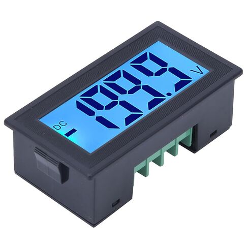 الفولتميتر الرقمي، مقياس الجهد بشاشة LCD احترافية مع إضاءة خلفية زرقاء للكهربائيين وفنيي التدفئة والتهوية وتكييف الهواء، مادة ABS 78 × 42 × 25 مم حجم صغير in Kuwait