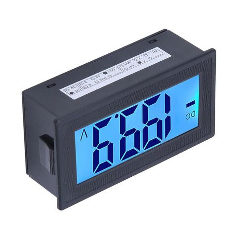 الفولتميتر الرقمي، مقياس الجهد بشاشة LCD احترافية مع إضاءة خلفية زرقاء للكهربائيين وفنيي التدفئة والتهوية وتكييف الهواء، مادة ABS 78 × 42 × 25 مم حجم صغير in Kuwait