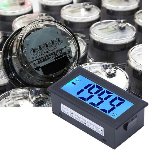 الفولتميتر الرقمي، مقياس الجهد بشاشة LCD احترافية مع إضاءة خلفية زرقاء للكهربائيين وفنيي التدفئة والتهوية وتكييف الهواء، مادة ABS 78 × 42 × 25 مم حجم صغير in Kuwait