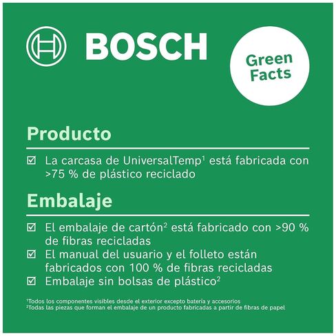 Bosch infrared thermometer UniversalTemp (-30°C...+500°C, easy and precise measurement, 3 predefined material groups, in E-Commerce cardboard box) in Kuwait
